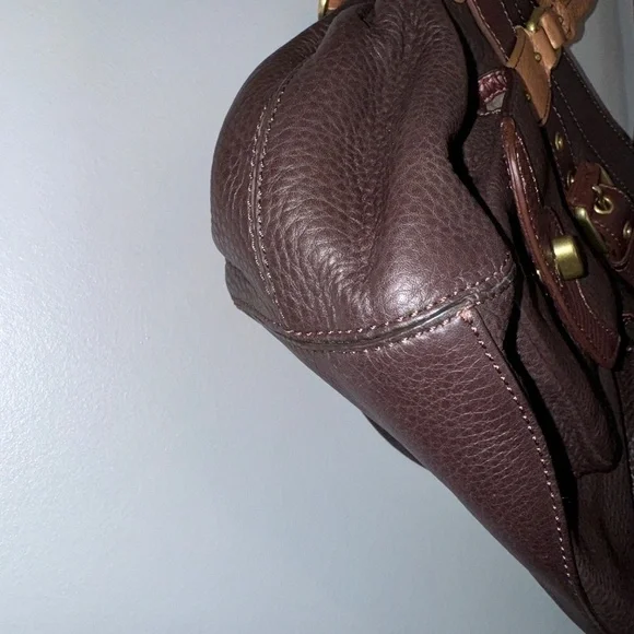 EUC Cole Haan Pebble Leather Hobo Purse Bag Brown Copper - Picture 7 of 11
